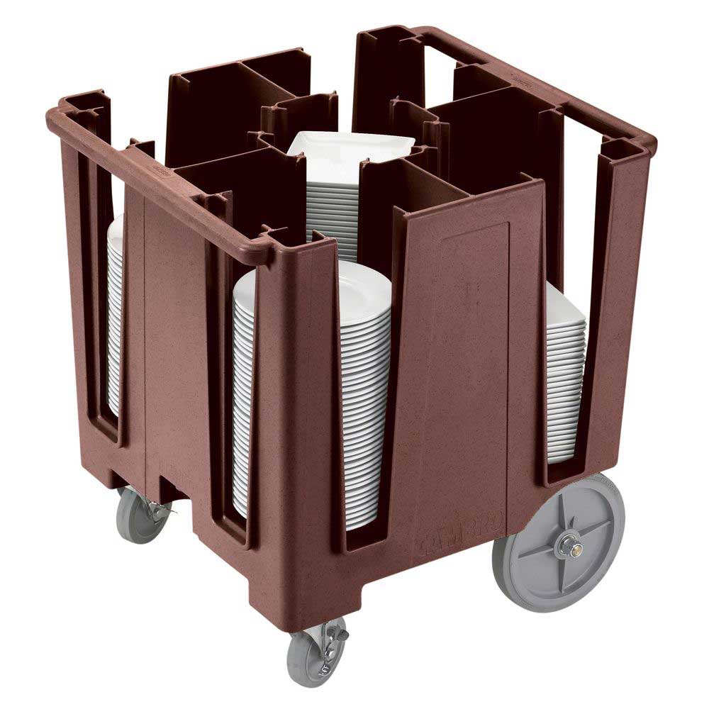 Cambro Versa Dark Brown Dish Caddy For 9 1/2 Inch Round Plates And 8 Inch Square Plates, 27 X 30 1/2 X 31 3/4 Inch