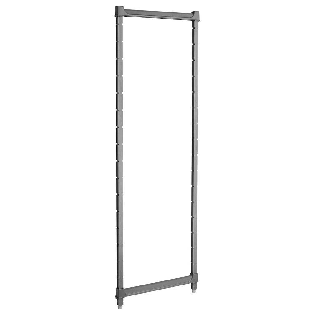 Cambro Camshelving Elements Brushed Graphite Standard Stationary Post Kit, 21 X 72 Inch