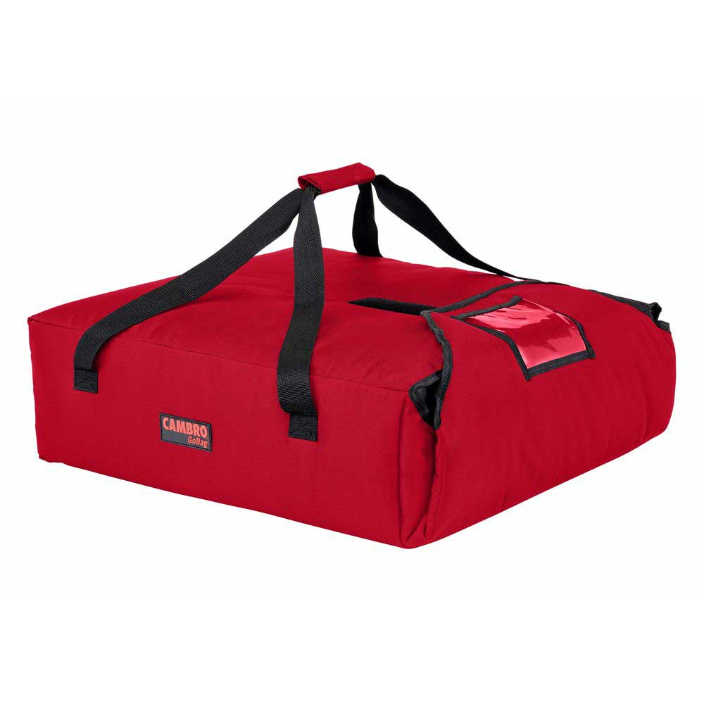 Cambro Gobags Red Insulated Standard Pizza Delivery Bag, 21 3/4 X 21 3/4 X 6 1/2 Inch -- 4 Per Case
