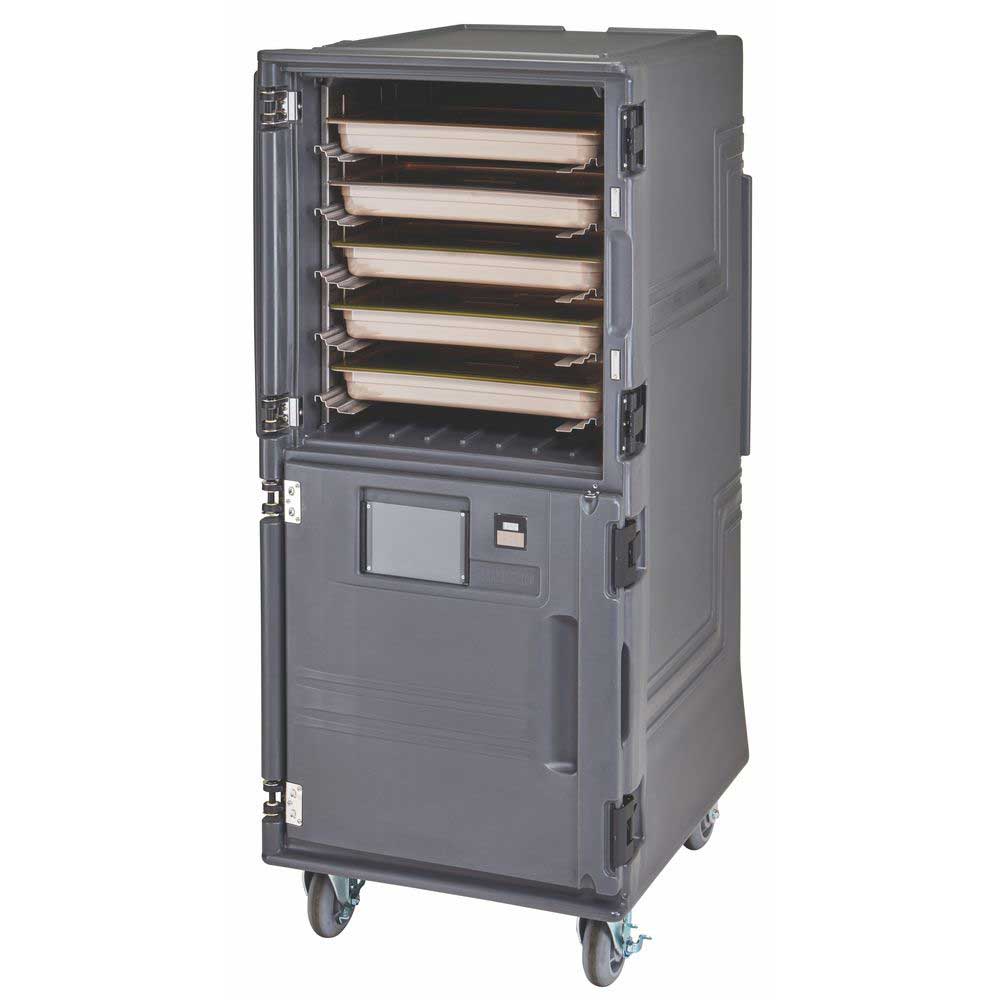 Cambro Pro Cart Ultra Charcoal Gray Tall 110v Electric Hot Food Holding And Transport Cabinet With Security Package