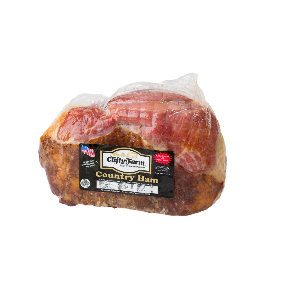 Clifty Farm Boneless Cooked Country Ham, 5 Pound -- 2 Per Case