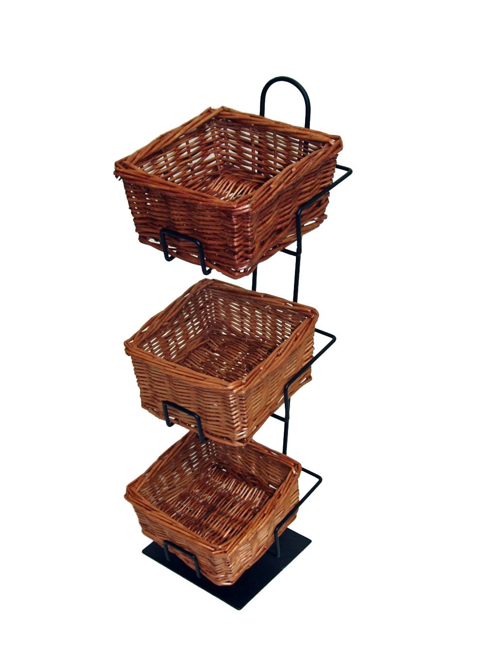 Mobile Merchandisers 6" 3-Basket Condiment Counter Display