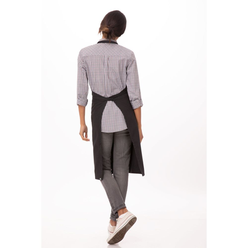 Chef Works Steel Grey Rockford Bib Apron, 34 inch Long x 30 inch Wide
