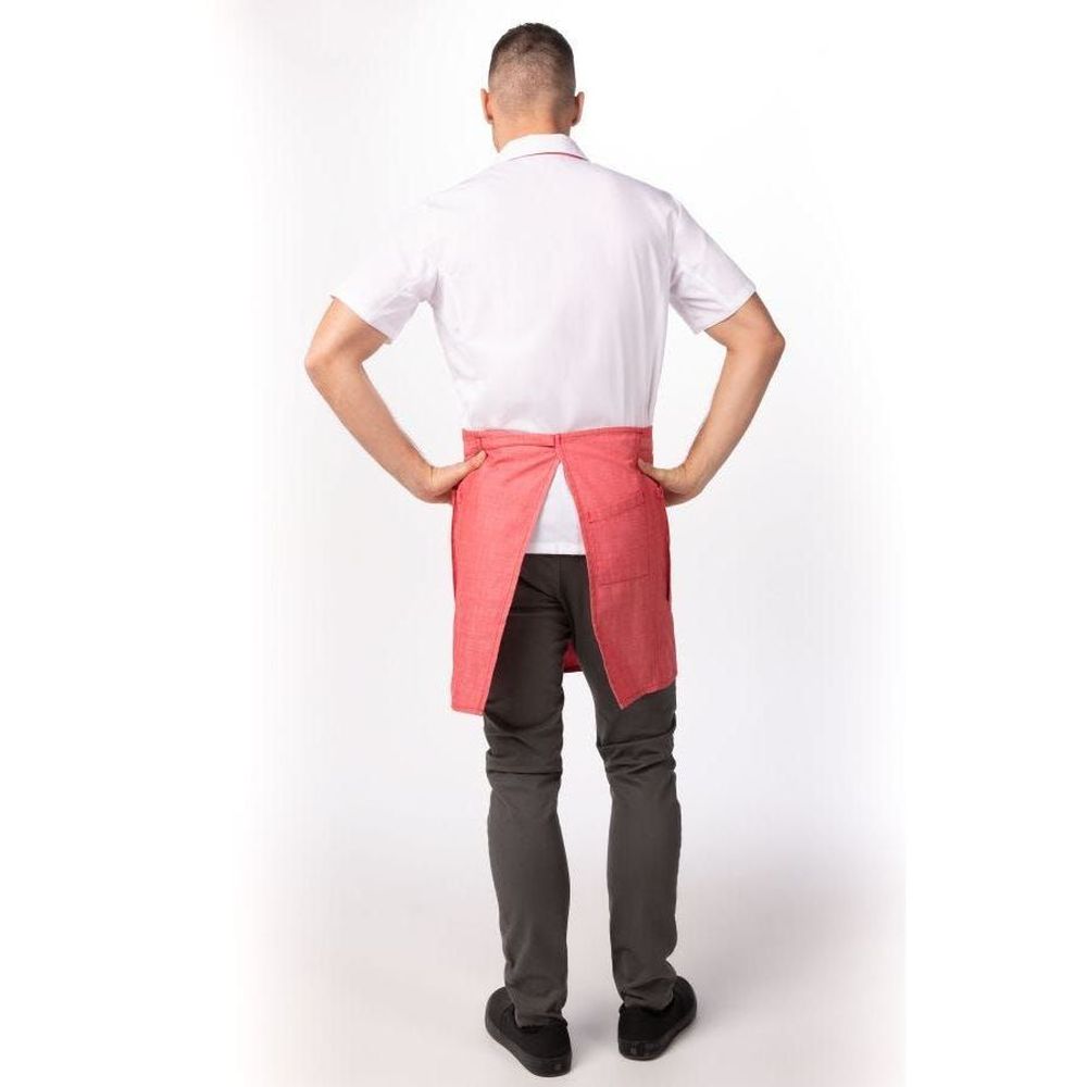 Chef Works Coral Medford Bib Apron, 30.7 inch Long x 38.2 inch Wide