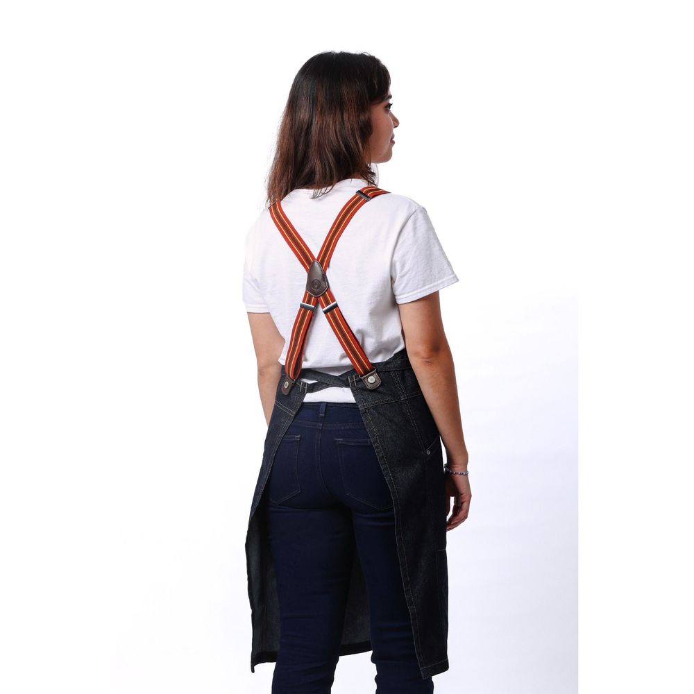 Chef Works Indigo Blue Berkeley Snap Bib Apron For Unisex
