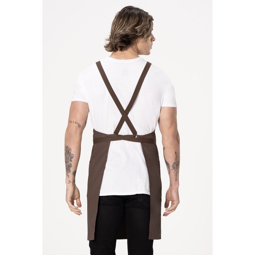 Chef Works Espresso Lockharte Bib Canvas Apron For Unisex, 33.5 Inch Long X 31.5 Inch Wide