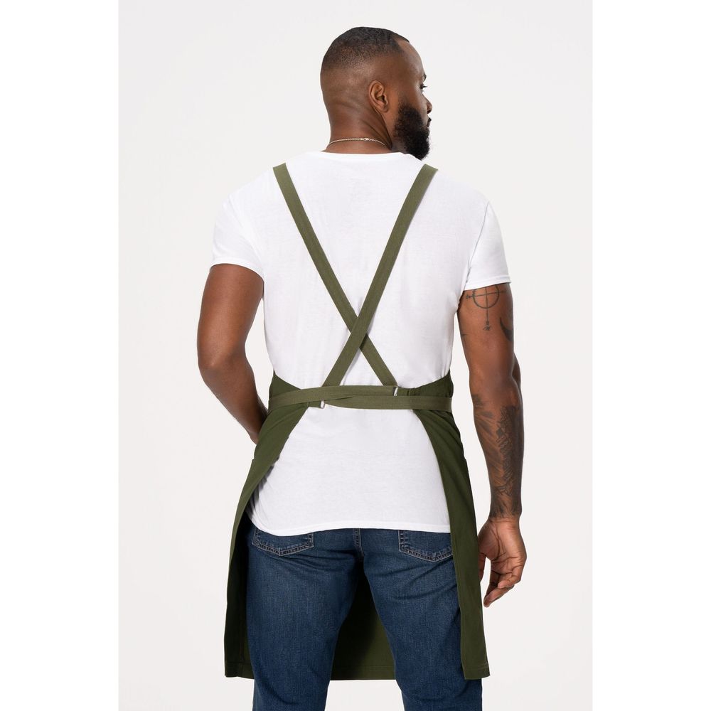 Chef Works Military Green Lockharte Bib Canvas Apron For Unisex, 33.5 Inch Long X 31.5 Inch Wide