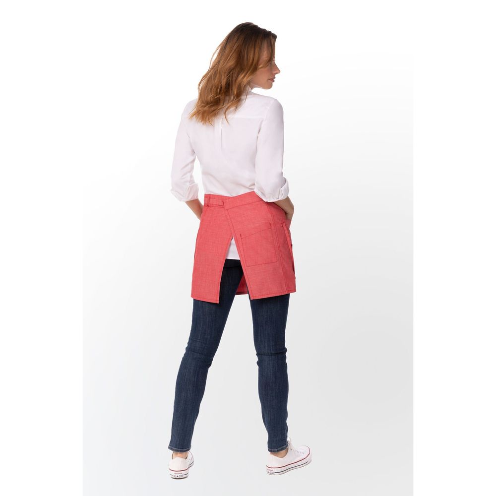 Chef Works Coral Medford Half Bistro Apron for Unisex, 16.1 inch Long x 37.8 inch Wide
