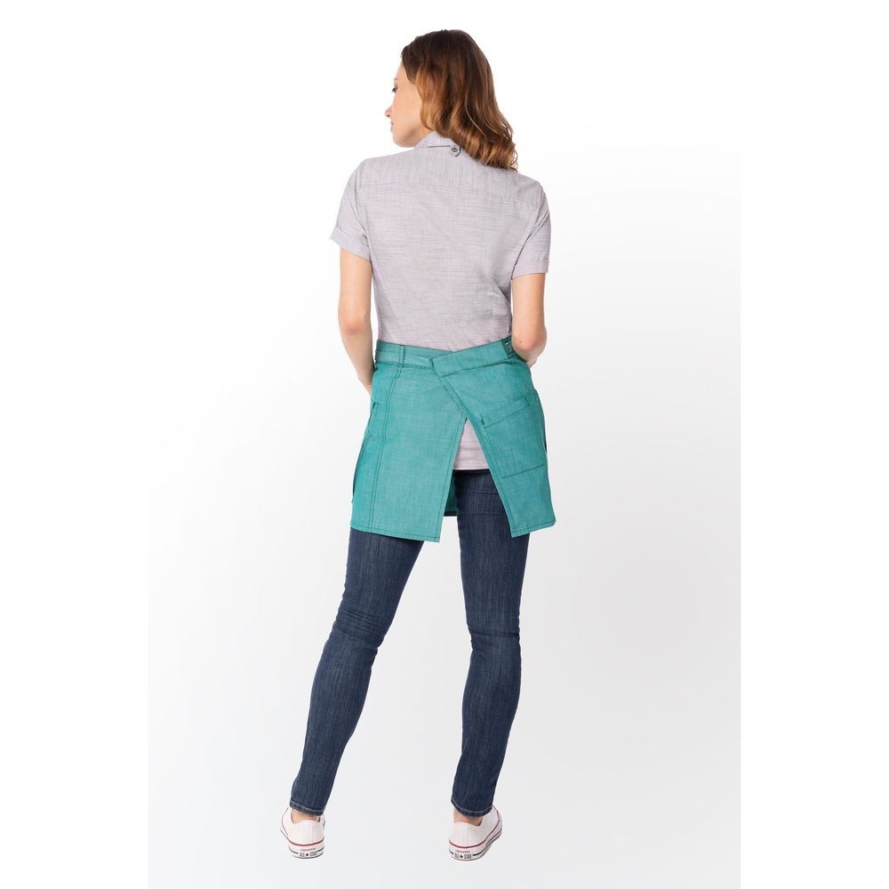 Chef Works Jade Medford Half Bistro Apron for Unisex, 16.1 inch Long x 37.8 inch Wide