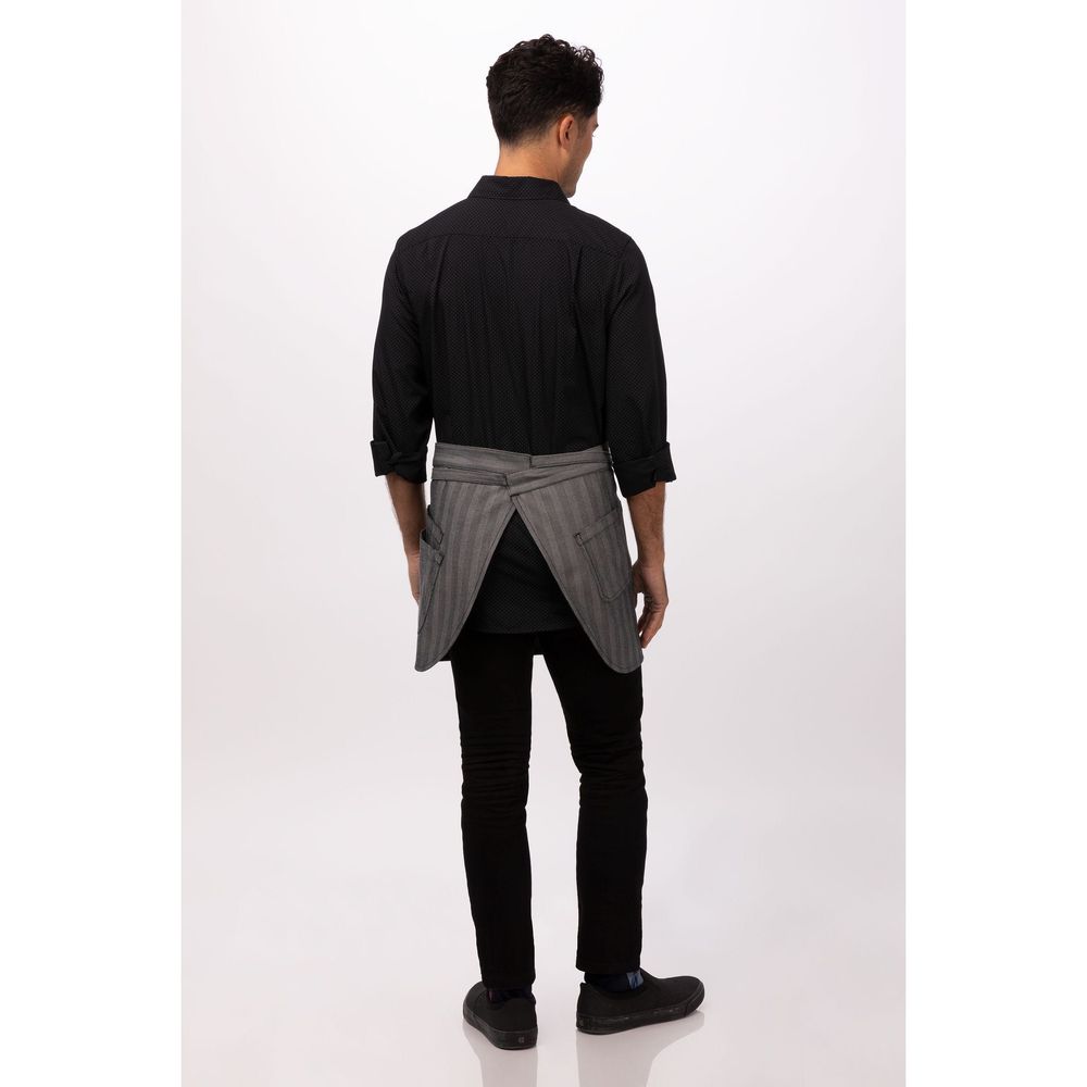 Chef Works Black Seattle Half Bistro Apron for Unisex, 16.1 inch Long x 37.8 inch Wide