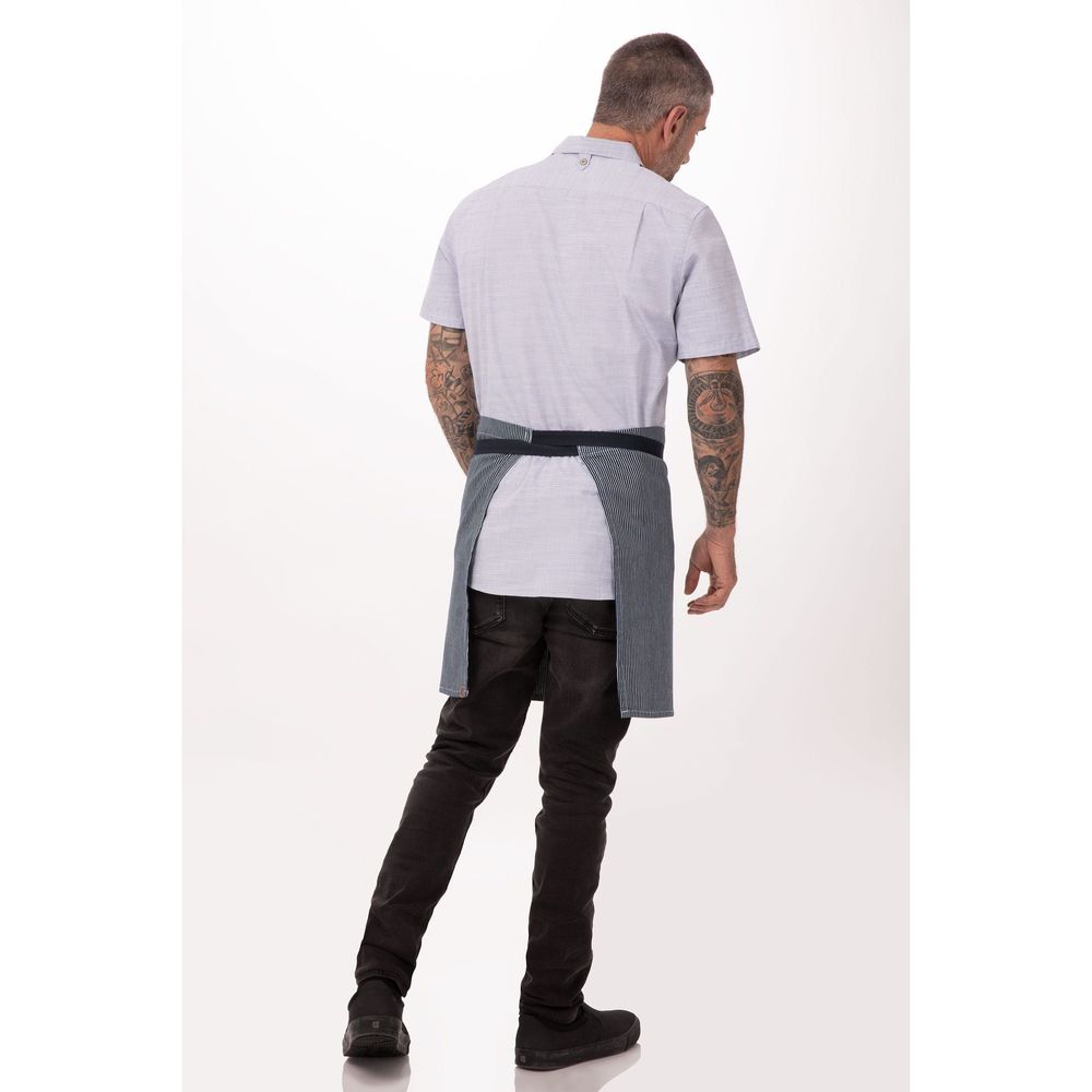 Chef Works Indigo Blue Portland Half Bistro Apron, 19 inch Long x 31 inch Wide
