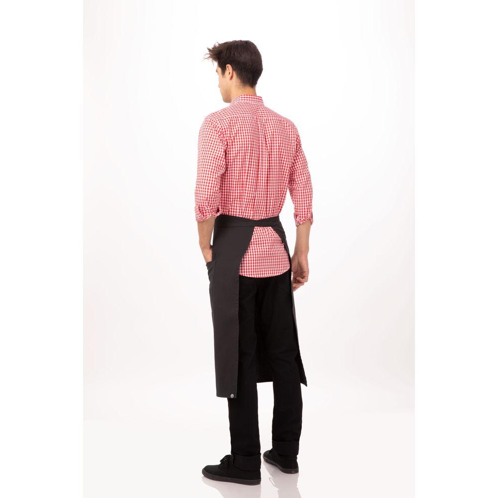 Chef Works Steel Grey Rockford Bistro Apron, 31 inch Long x 31 inch Wide