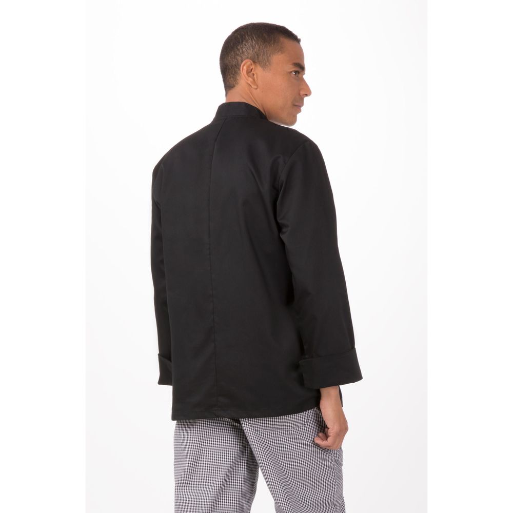 Chef Works Black Medium Classic Fit Bastille Chef Coat For Unisex