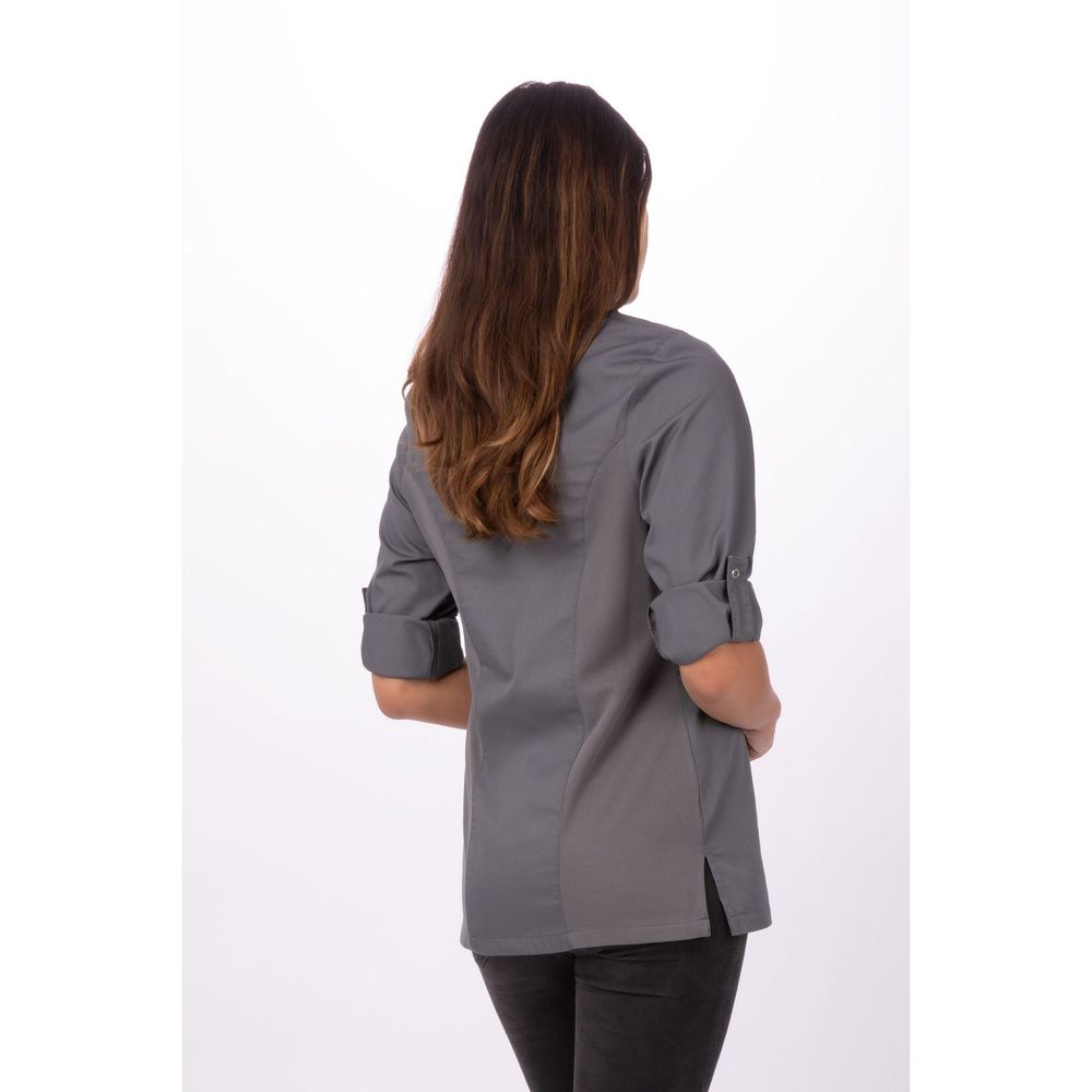 Chef Works Grey Extra Large Modern Fit Lansing Chef Coat for Women