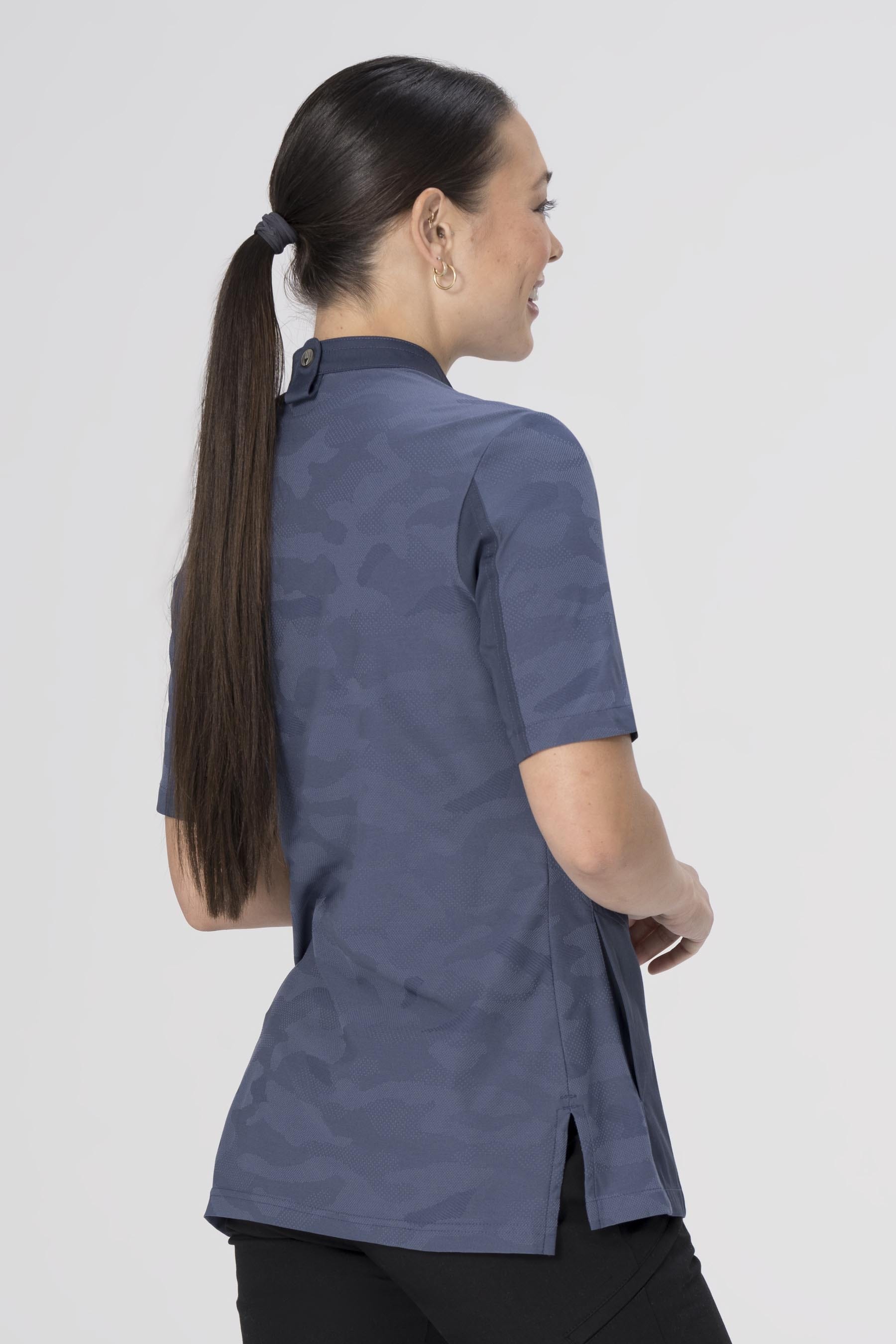 Chef Works Air Force Blue Extra Small Mojave Short Sleeve Chef Coat for Women