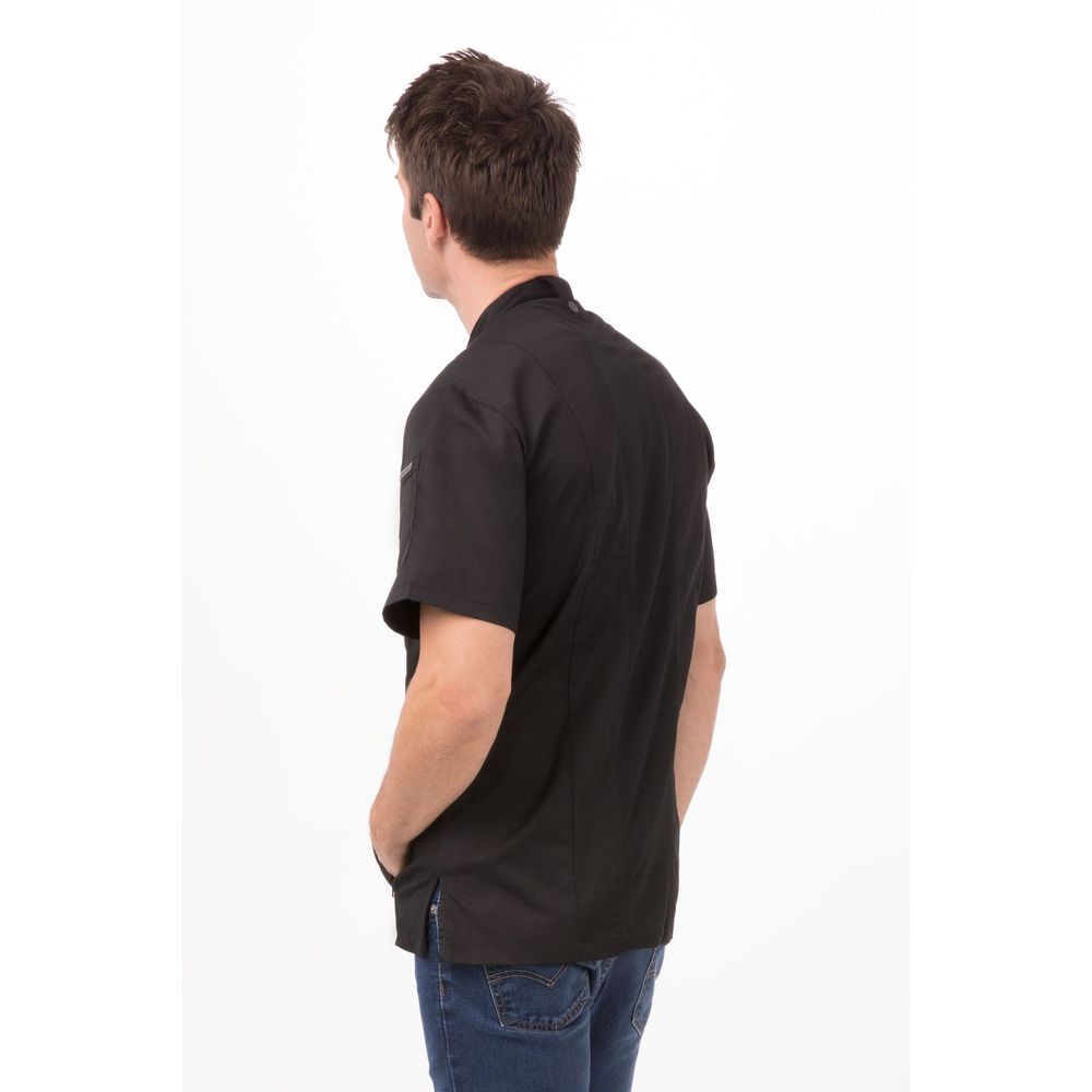 Chef Works Black Small Modern Fit Bristol Signature Series Chef Coat