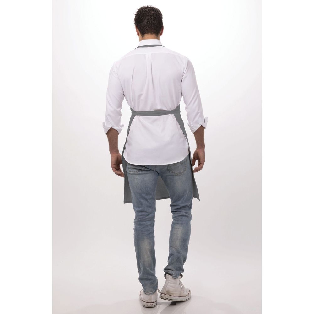 Chef Works Grey Butcher Apron, 34 Inch Long X 24 Inch Wide