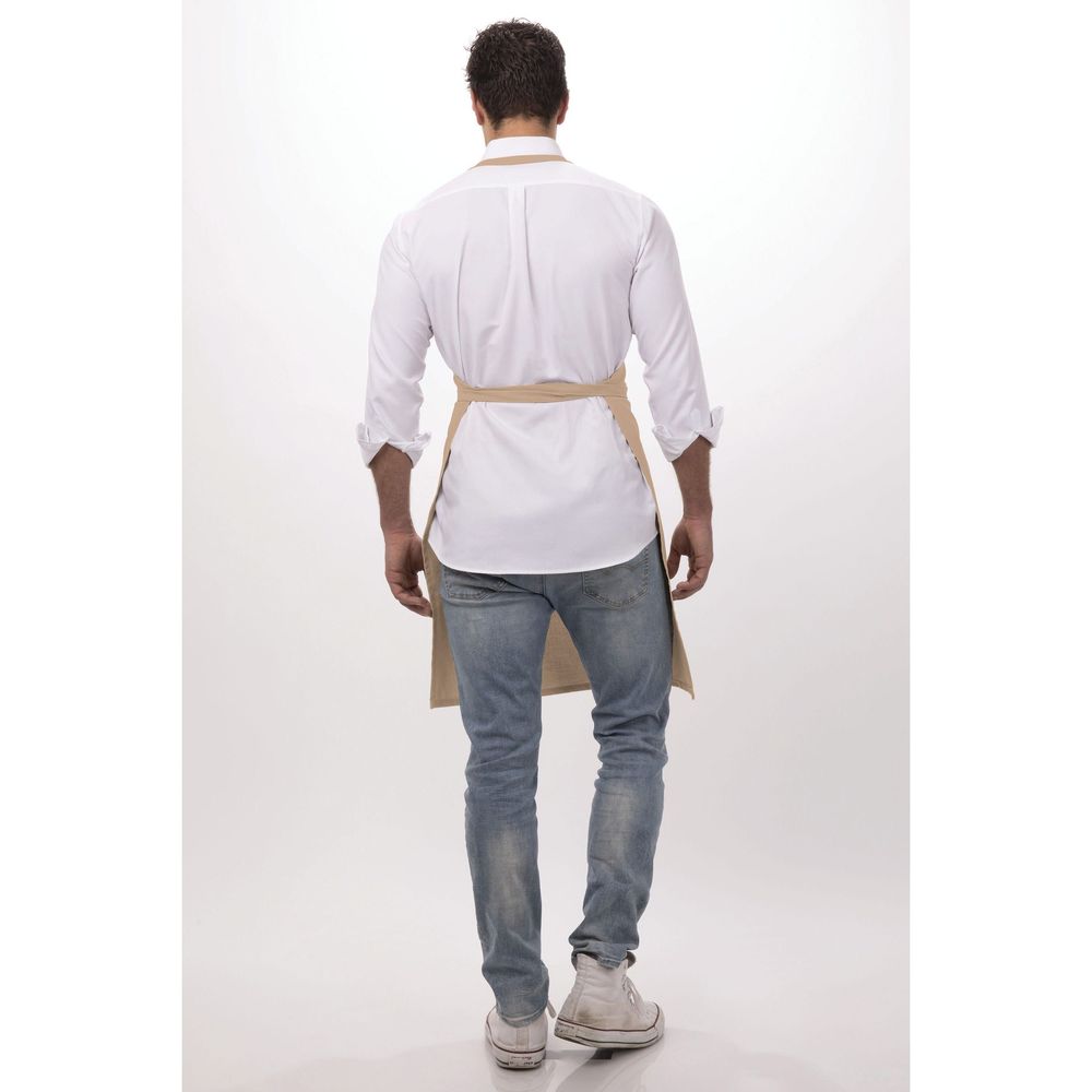 Chef Works Khaki Butcher Apron, 34 Inch Long X 24 Inch Wide