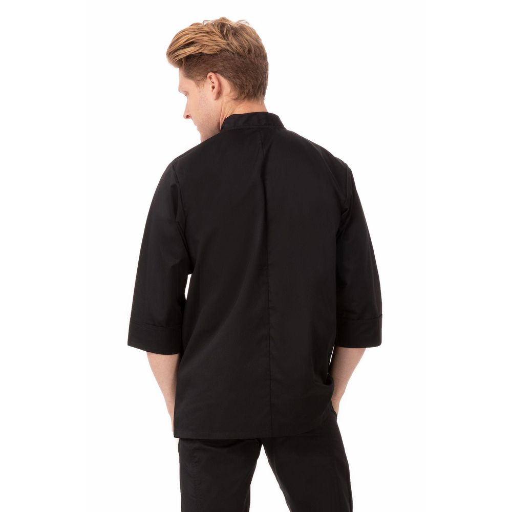 Chef Works Black Extra Large Classic Fit Morocco Chef Coat for Unisex