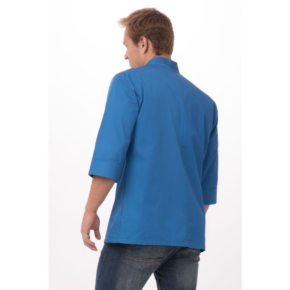 Chef Works Blue 2XL Classic Fit Morocco Chef Coat for Unisex