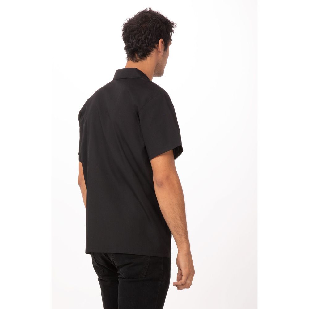 Chef Works Black Medium Classic Fit Utility Cook Shirt for Unisex