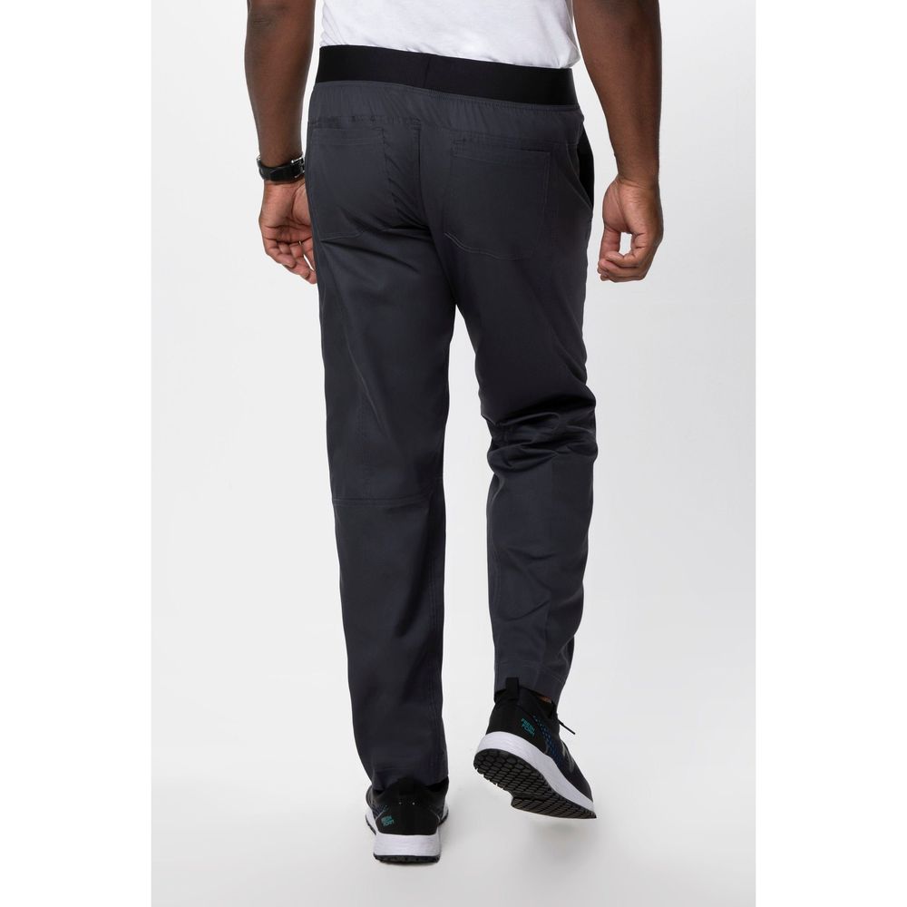 Chef Works Charcoal Large Classic Fit Lightweight Slim Chef Pant for Men