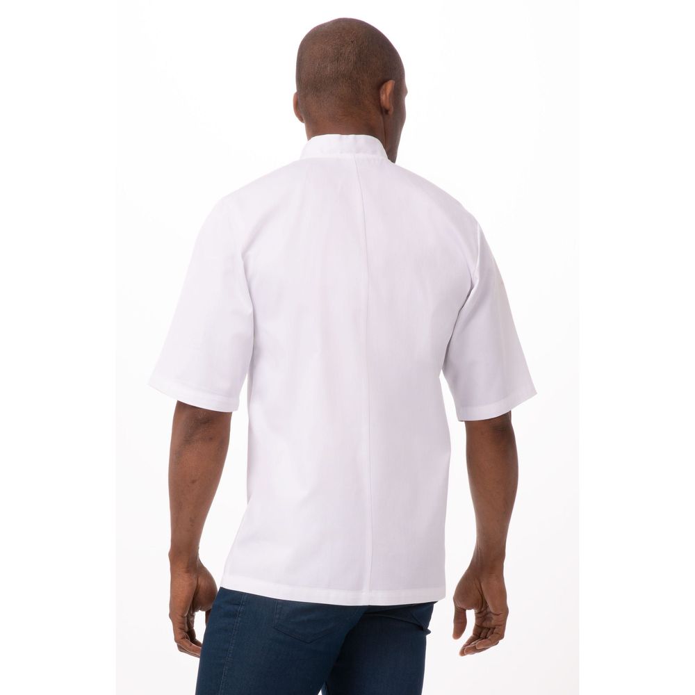 Chef Works White Medium Classic Fit Volnay Chef Coat for Unisex