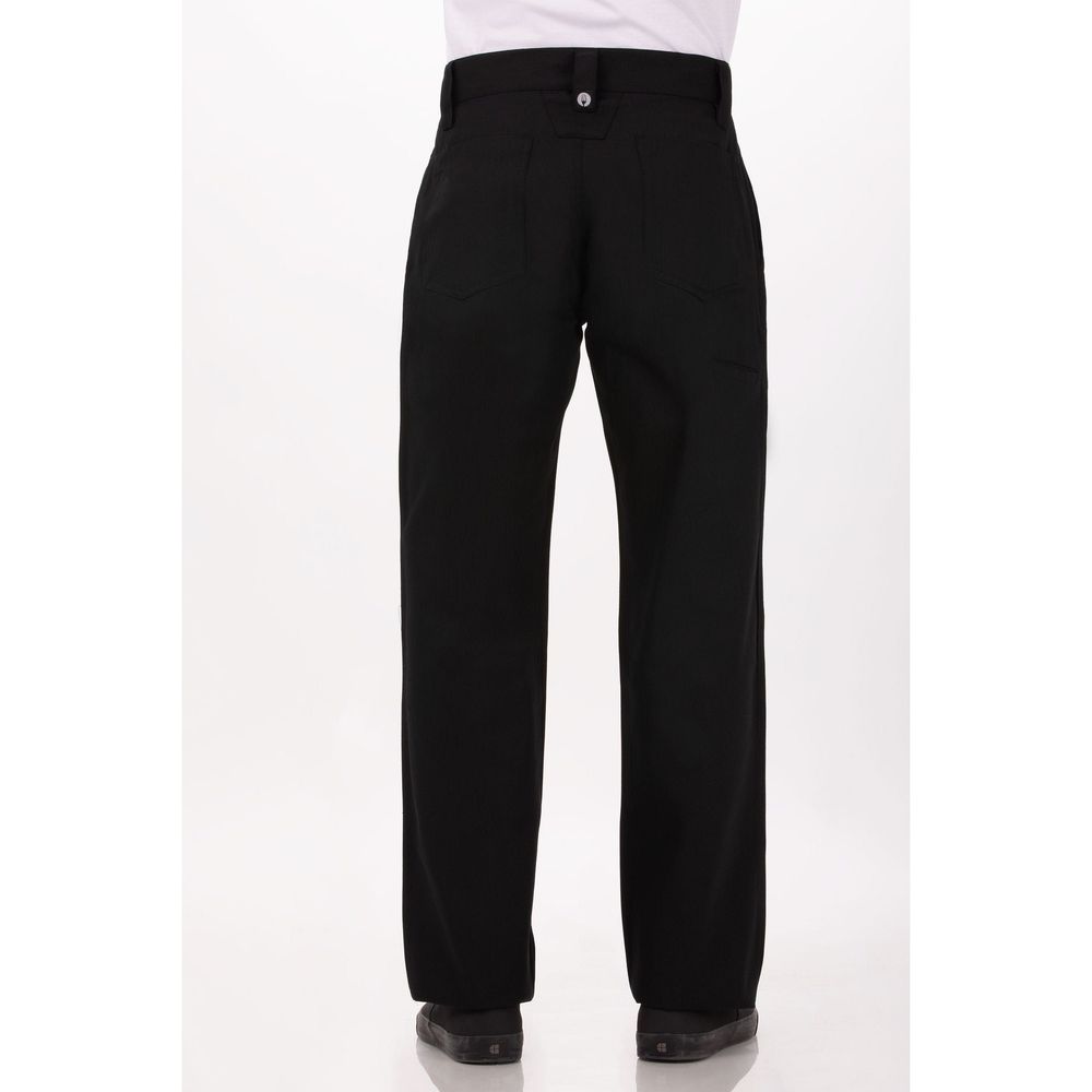 Chef Works Black Generous Fit Essential Pro Chef Pant For Unisex, 30 Inch