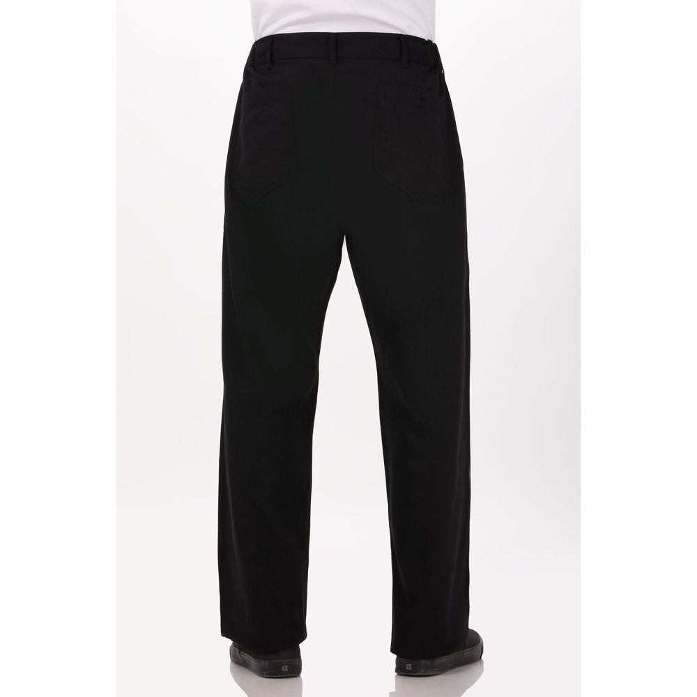 Chef Works Black Large Generous Fit Professional Series Chef Pant For Men