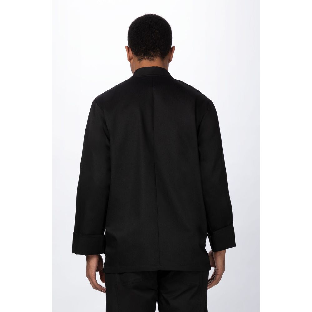 Chef Works Black Medium Classic Fit Sustainable Le Mans Chef Coat For Unisex