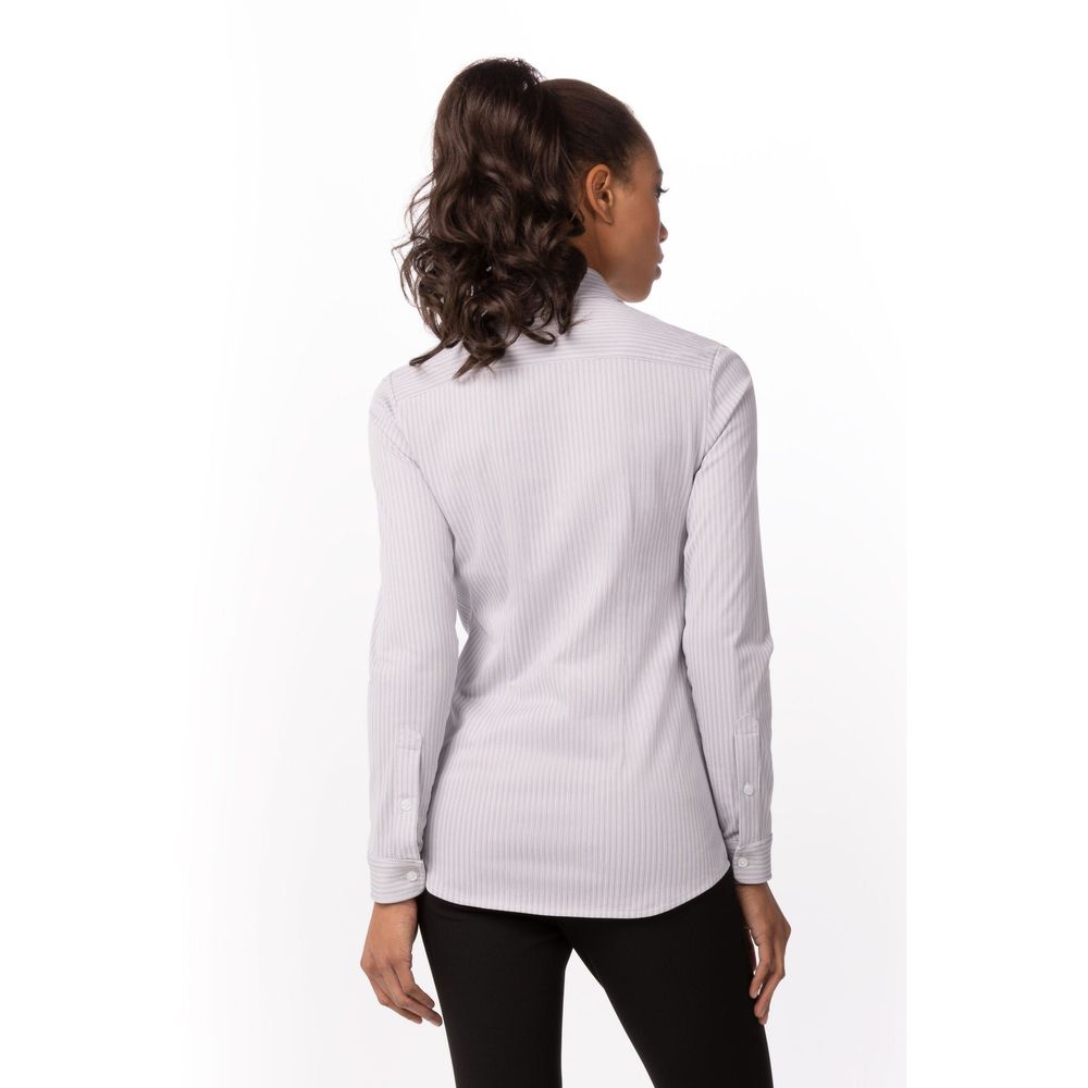 Chef Works Grey Extra Small Modern Fit Spiritoso Shirt for Women