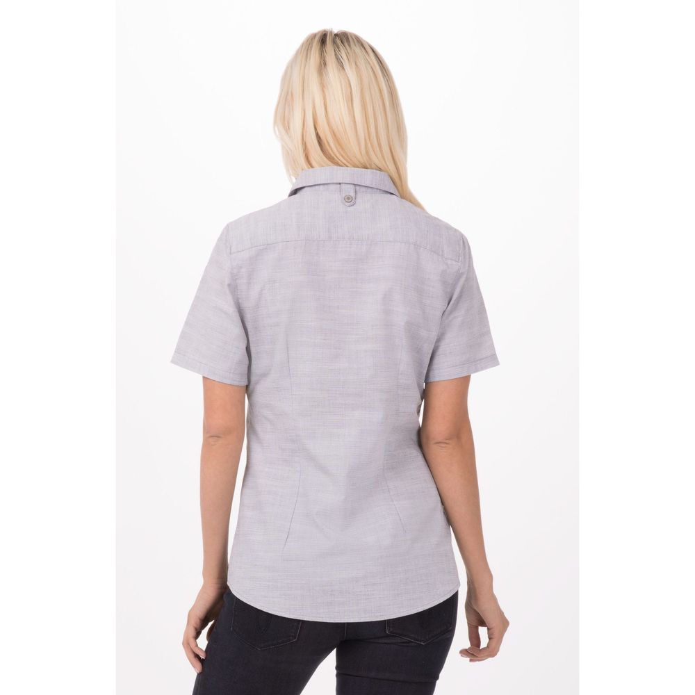 Chef Works Grey Small Classic Fit Havana Shirt for Women
