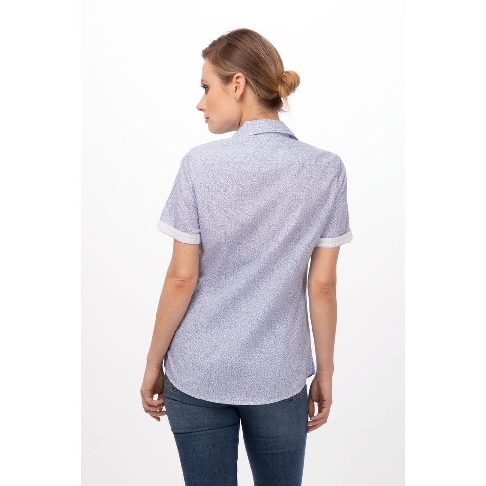 Chef Works Blue 3XL Classic Fit Charleston Shirt for Women