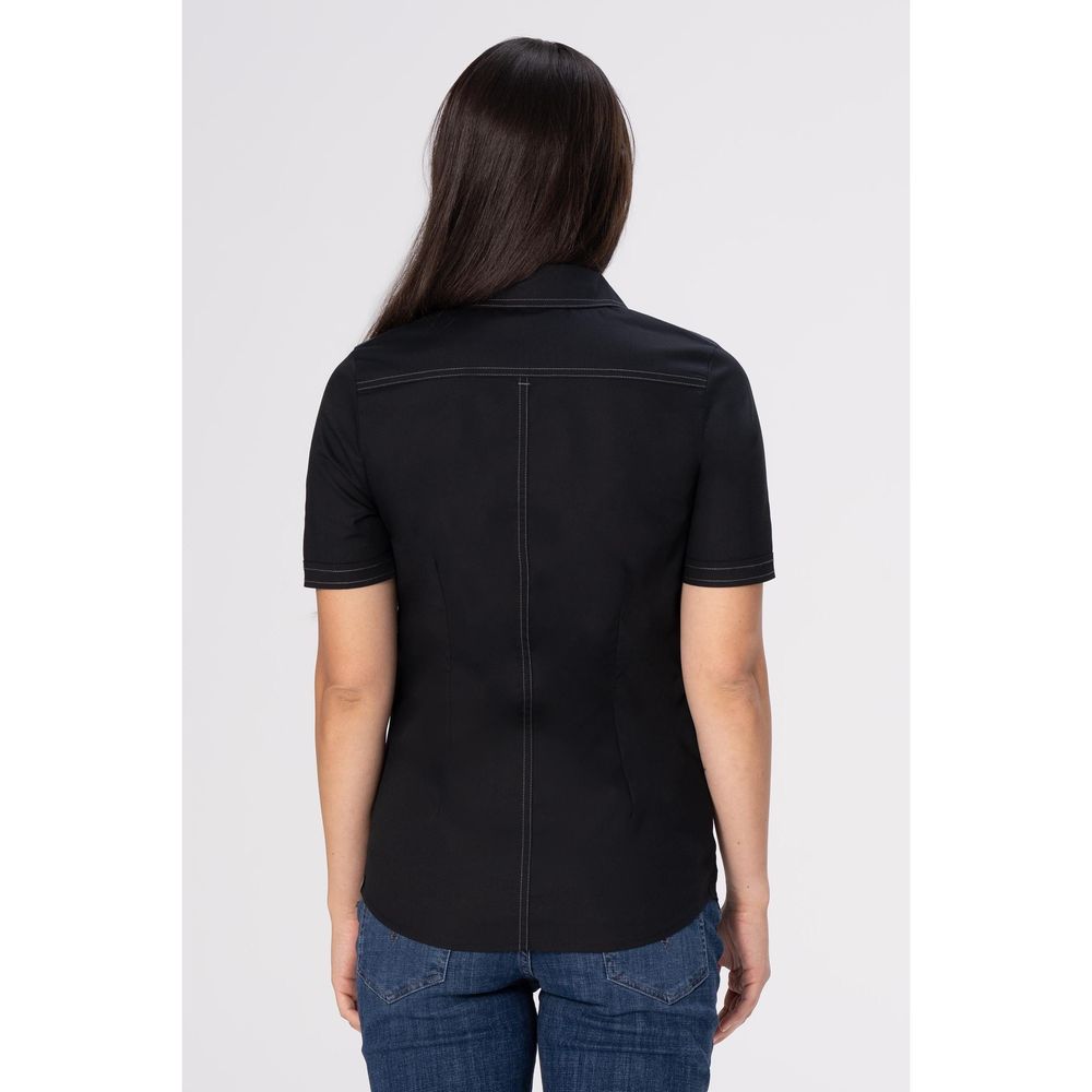 Chef Works Black Extra Small Cody Zip Work Shirt for Women