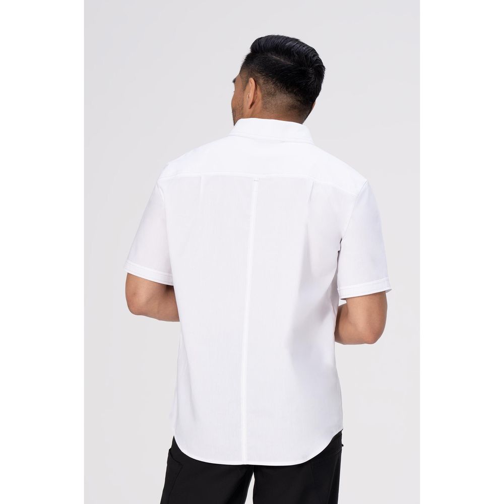 Chef Works White Extra Large Cody Zip Work Shirt for Men