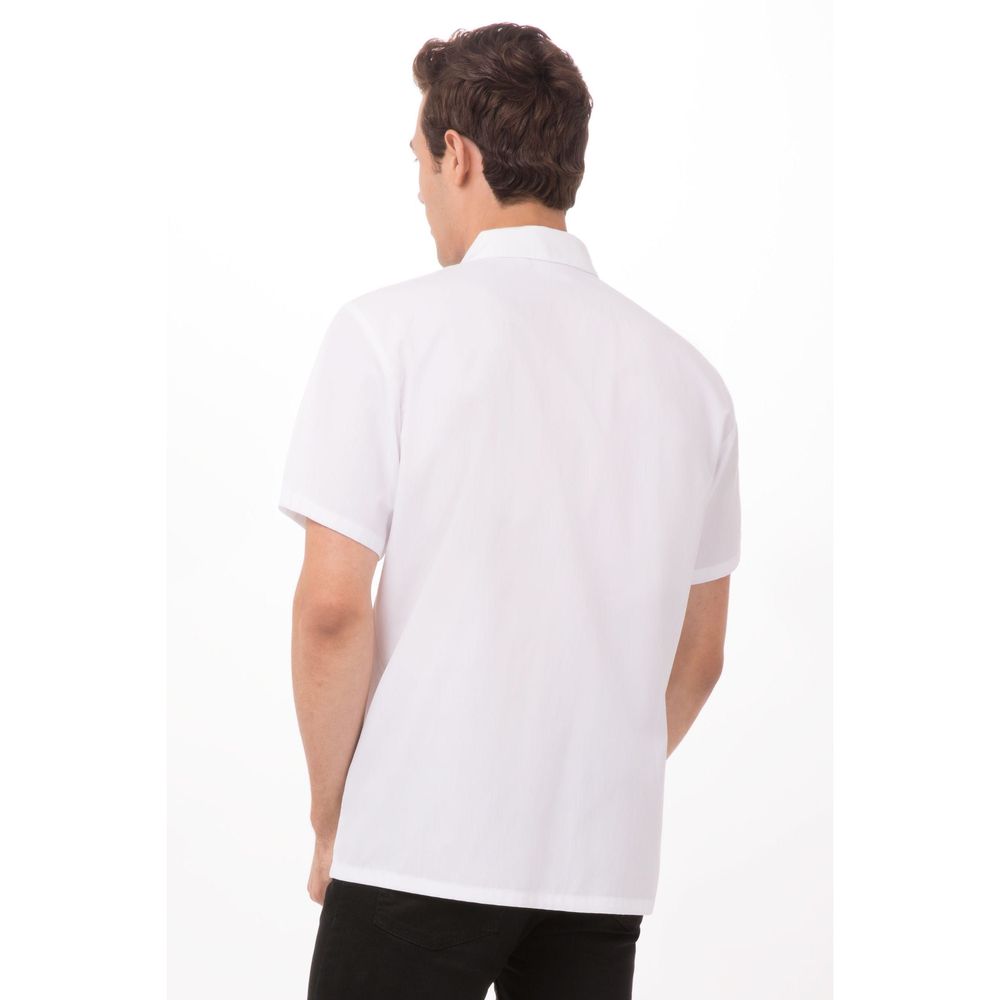 Chef Works White Medium Classic Fit Utility Cook Shirt for Unisex