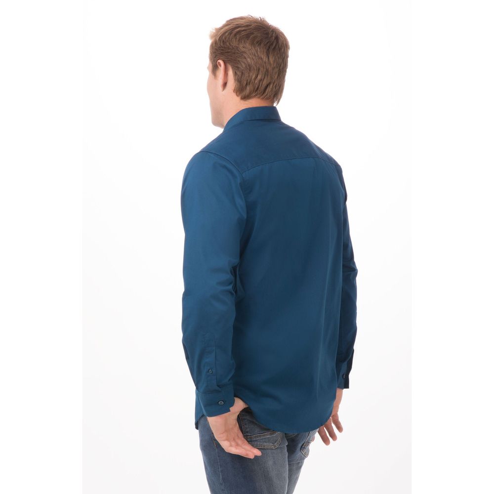 Chef Works Blue Extra Small Classic Fit Finesse Shirt for Men