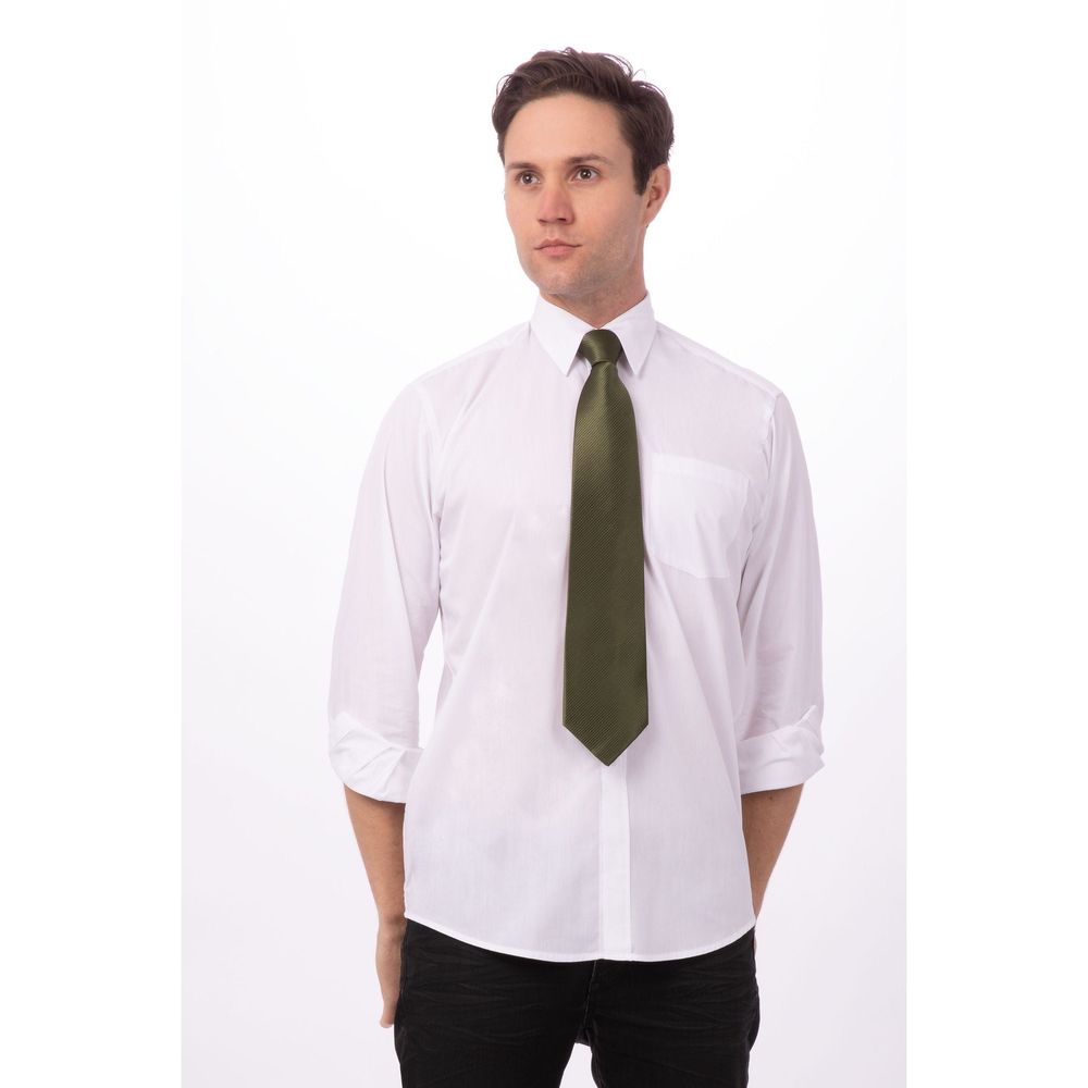 Chef Works Green Solid Dress Tie For Unisex