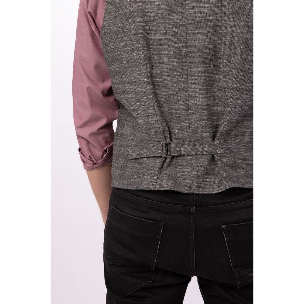 Chef Works Grey Small Modern Fit Fairfax Vest for Men