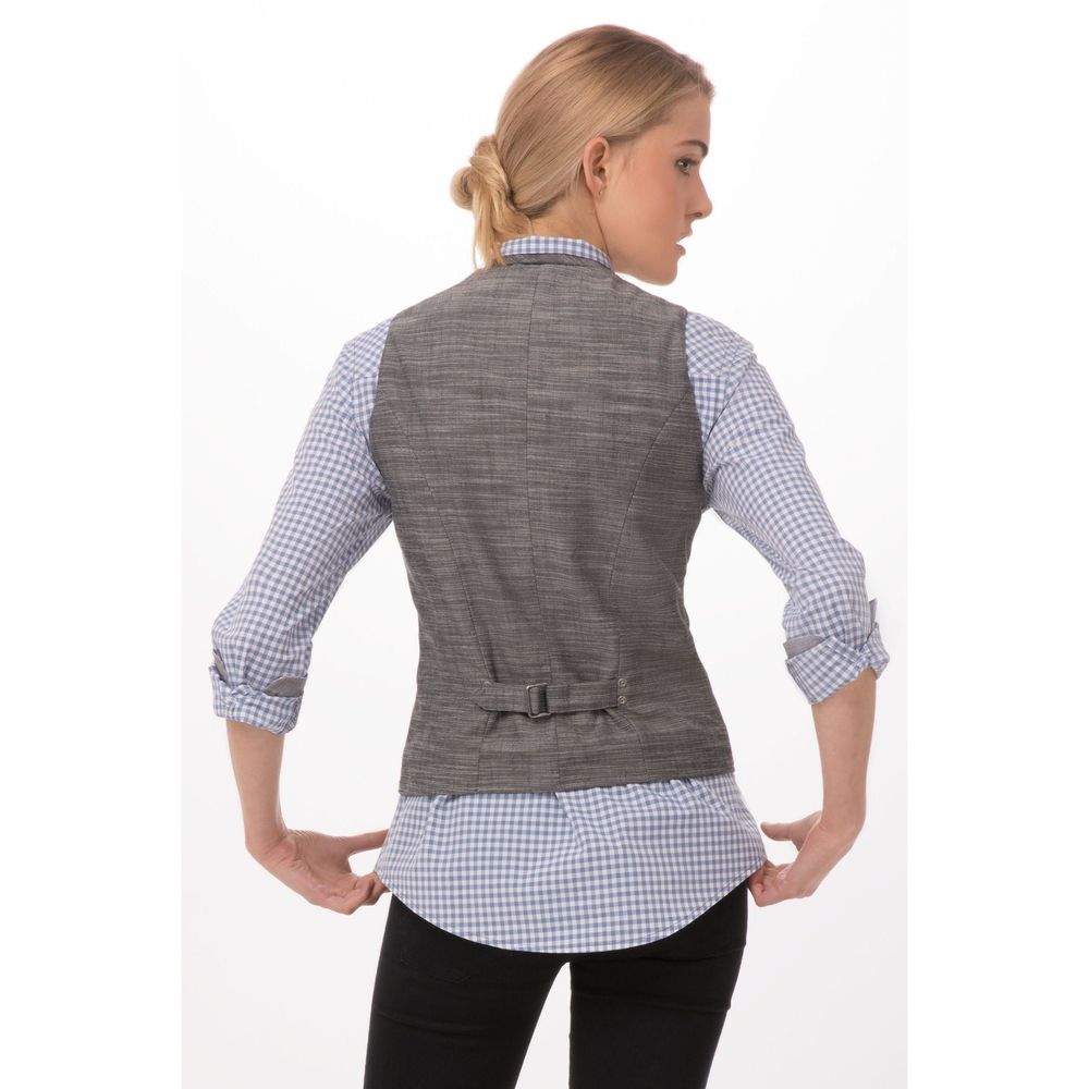 Chef Works Grey Extra large Modern Fit Augustine Vest for Women