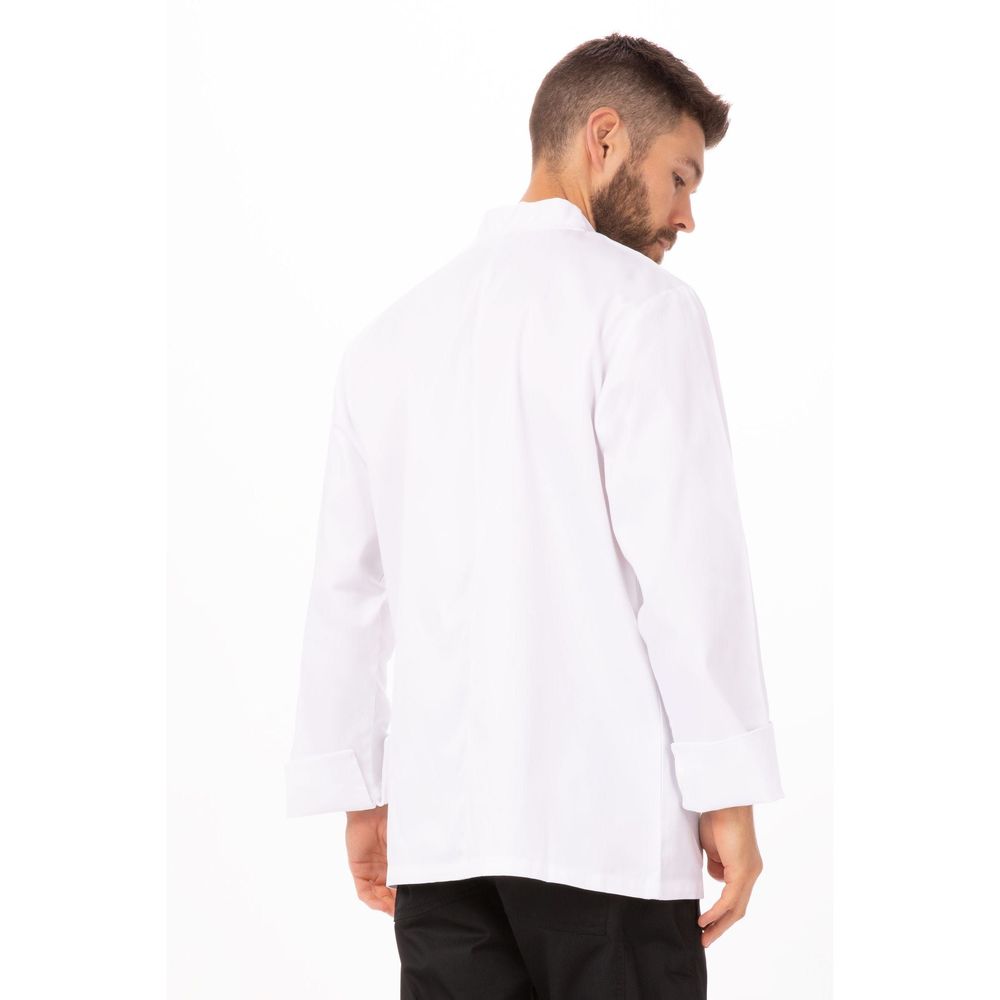 Chef Works White Medium Classic Fit Le Mans Chef Coat