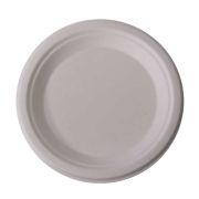 KITCH 24/7 White Compostable Molded Fiber Paper Plate, 9 inch -- 500 per case