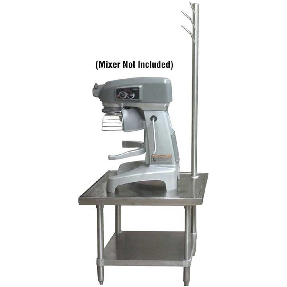 Mixer Table With Stainless Steel Base, Utensil Rack and Undershelf, 30 ...