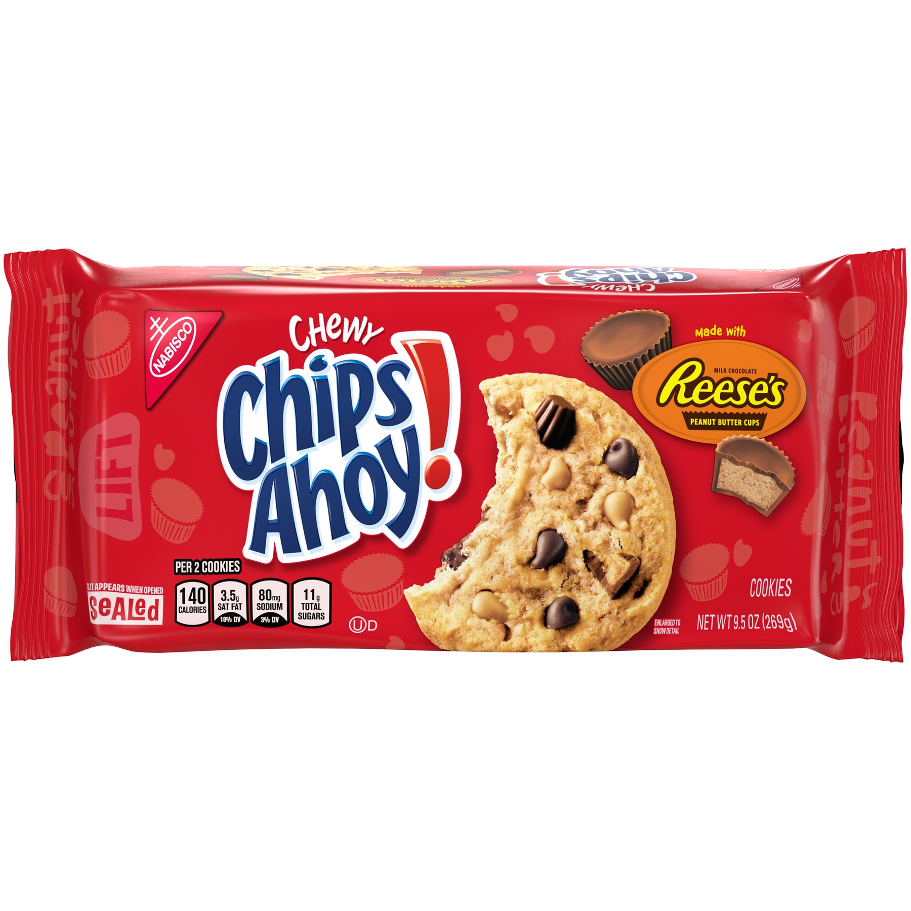 Chips Ahoy Reeses Chewy Chocolate Chip Cookie, 9.5 Ounce -- 12 Per Case