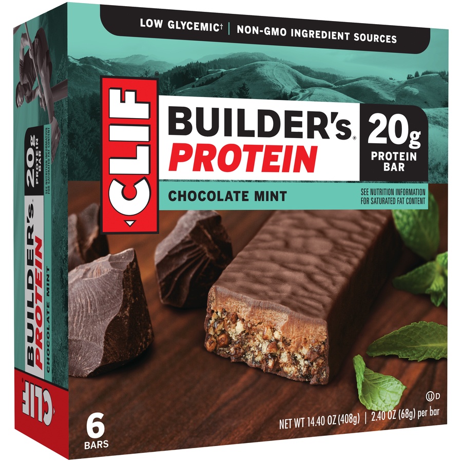 Clif Builders Chocolate Mint Bar, 2.4 Ounce -- 36 Per Case