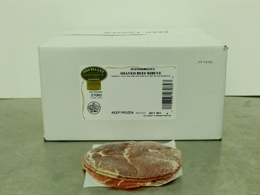 Ada Valley Shaved Beef Ribeye, 4 Ounce -- 36 Per Case