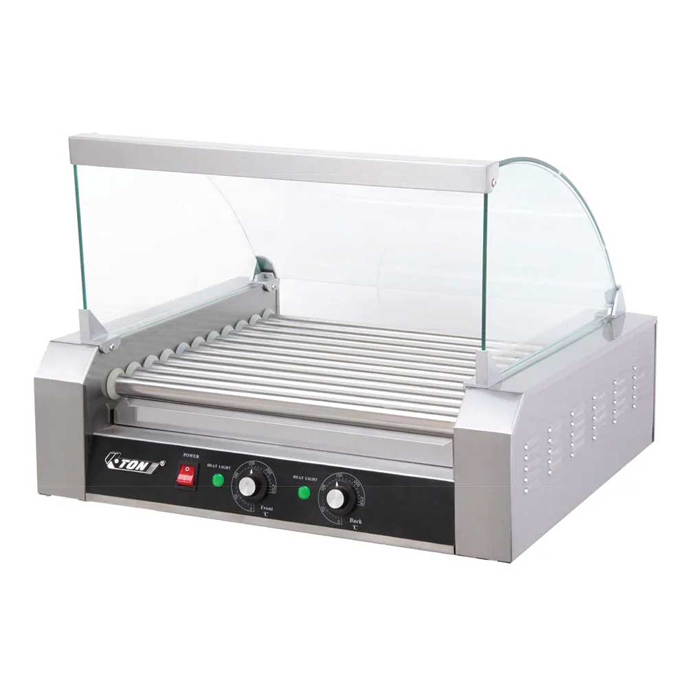 Global Solutions Sneeze Guard For 30 Count Mechanical Roller Grill, 19.25 X 17.5 X 9.5 Inch