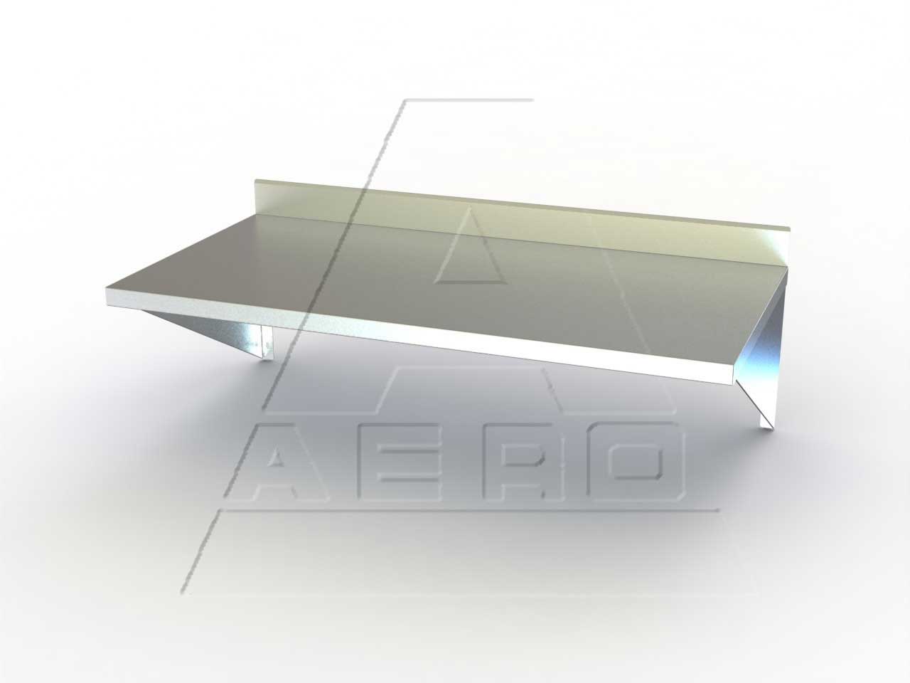 Aero 304 Stainless Nsf Wall Shelf, 12 X 24 X 3 Inch