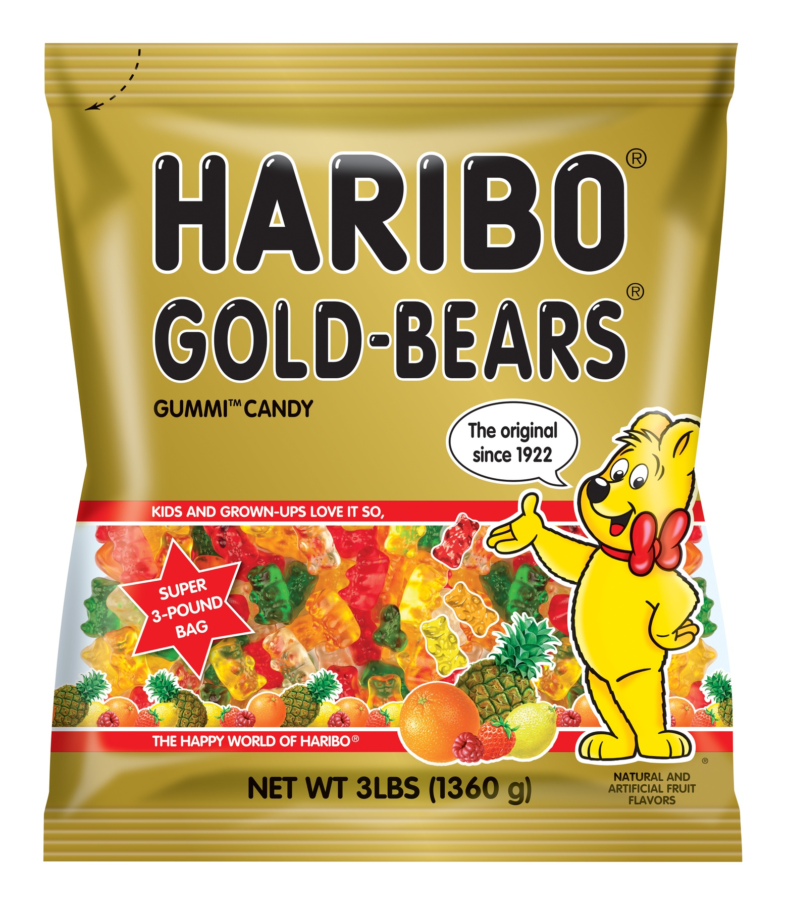 Haribo Gold Bears Gummy Candy, 3 Pound -- 4 Per Case