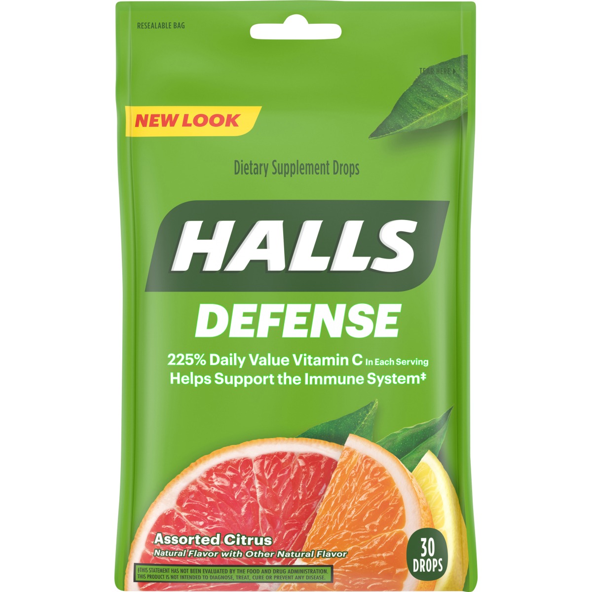 Halls Defense Assorted Citrus, 30 Count -- 48 Per Case